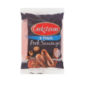SuperValu  COOKSTOWN 8 THICK PORK SAUSAGES