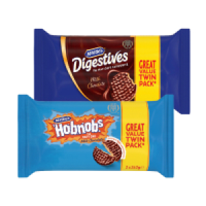 SuperValu  MCVITIE&rsquo;S CHOCOLATE DIGESTIVES / HOBNOBS TWIN PACK