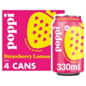 Morrisons  Poppi Strawberry Lemon 4 x 330ml