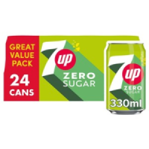 Morrisons  7UP Zero Sugar Lemon & Lime Cans 24 x 330ml