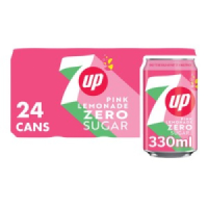 Morrisons  7up Zero Pink Lemonade 24X330ML