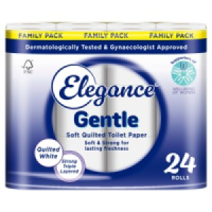 Elegance Gentle Quilted Toilet Paper 24 Pack