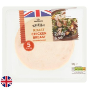 Morrisons 5 British Roast Chicken Breast Slices 120g