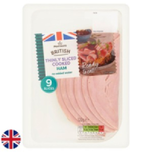 Morrisons British Thinly Sliced Cooked Ham