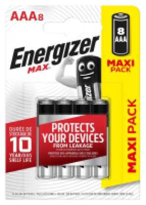 Wickes  Energizer Max AAA Batteries - Pack of 8