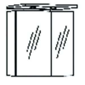 Mode Latte Mirror Cabinet 600mm
