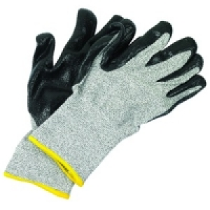 Wickes Super Grip Anti Cut Gloves Grey/Black One Size