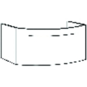 Mode Latte Curved Base unit 900mm