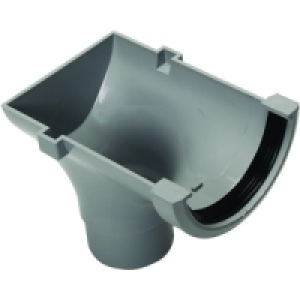 Miniline Gutter Stopend Outlet Grey