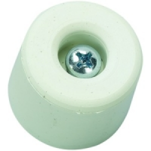 Round Door Stop Round White PK2