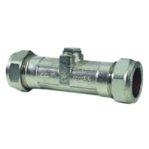 Wickes Nickel Plated Double Check Valve 22mm