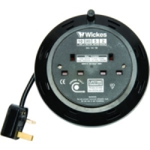 Wickes Extension Cable Reel 2 Sockets 5m 10A