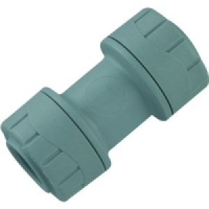 Wickes Polyplumb Straight Coupler 15mm Pack 10