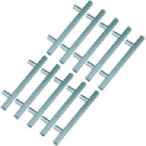 Wickes Monaco Pull T Bar Chrome 96mm 10 Pack