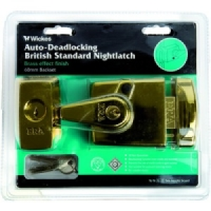 Wickes Auto Deadlock Night Latch Brass 60mm