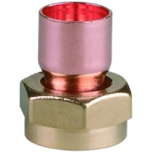 Wickes End Feed Straight Tap Connector 15mm Pack 2