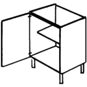 Wickes Oban Base Unit High Line 500mm
