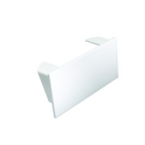 Wickes Maxi Trunking End Cap White 100x50mm 2 Pack