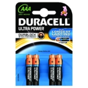 Duracell Ultra Power AAA Batteries PK4 £4.69