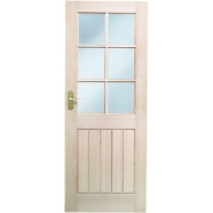 Wickes Geneva Internal Oak Veneer Door Glazed 5 Panel 1981x8