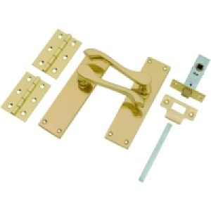 Wickes Dublin Door Latch Set Brass