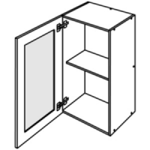 Wickes Casablanca Glass Display Wall Unit 500mm