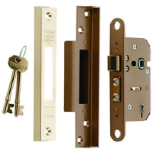 Wickes Rebated Mortice Sashlock Electro Brass 64mm