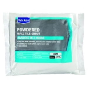Wickes Powdered Wall Tile Grout White 1.5kg £3.99