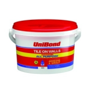 UniBond All Purpose Wall Tile Adhesive & Grout White 1L