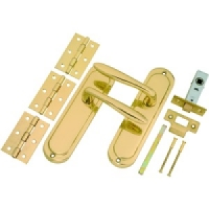 Tuscany Door Latch Set Brass
