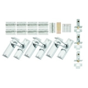 Madrid Latch Handle Chrome PK3