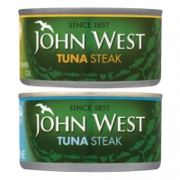 Budgens  John West Tuna Steaks In Brine. Sunflower Oil