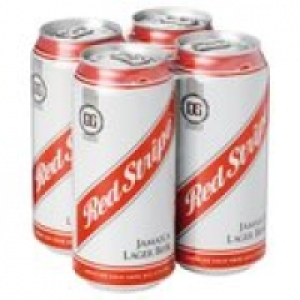 Red Stripe Cans