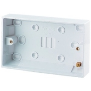 Wickes Pattress Box 2 Gang 25mm 6 Pack £5.28