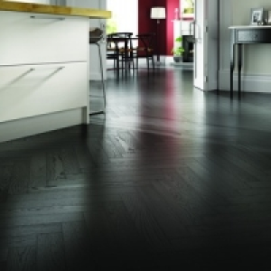 Wickes Herringbone Black Oak Real Wood Top Layer Engineered