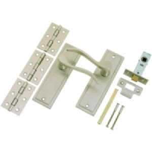Wickes Lisbon Latch Handle Set Satin Nickel