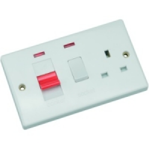 Wickes 45A Cooker Control with Neon Slimline White £15.09