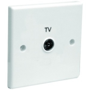 Wickes UHF/VHF Single Coaxial Flush Outlet Plug
