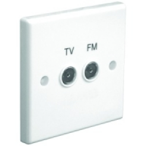 Wickes UHF/VHF Diplexed Coaxial Flush Outlet