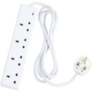 Wickes Extension Lead 4 Sockets 1m 3 Pack £8.99