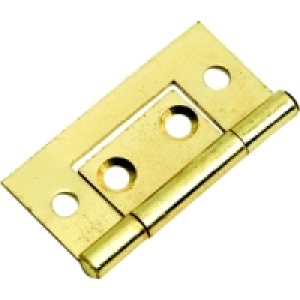 Flush Hinge Brass Plated 38mm PK6