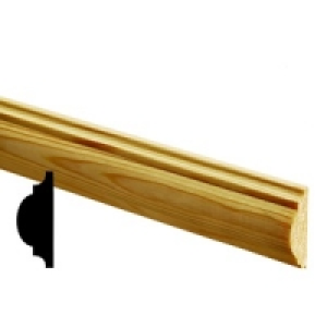 Wickes Pine Astragal Moulding FB497 12x34x2400mm