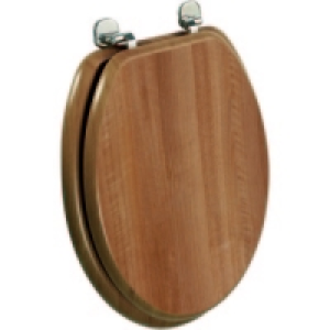 Walnut Effect Toilet Seat