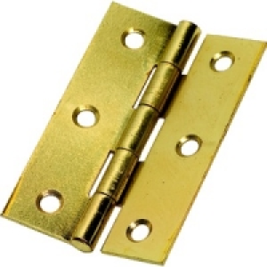 Butt Hinge Brass Plated 76mm PK6