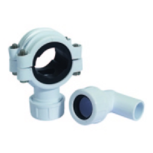 McAlpine CLAMP1WH White Pipe Clamp Connector &pound;5.97