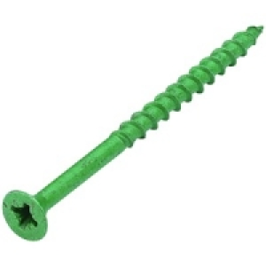 Wickes External Grade Screws Green No.8x63mm Pack 20
