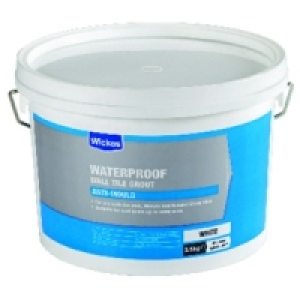 Wickes Waterproof Wall Tile Grout White 3.5kg £10.99