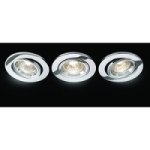 Fire Rated Tilt Downlight Chrome Pk3