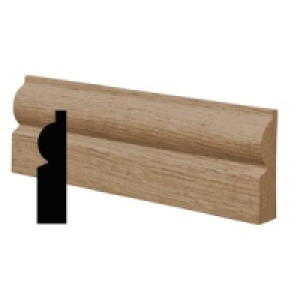 Wickes Real Oak Veneer Torus Architrave 15x58x2100mm Pack 5