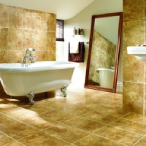 Wickes Antalia Beige Satin Ceramic Wall & Floor Tile 400x300